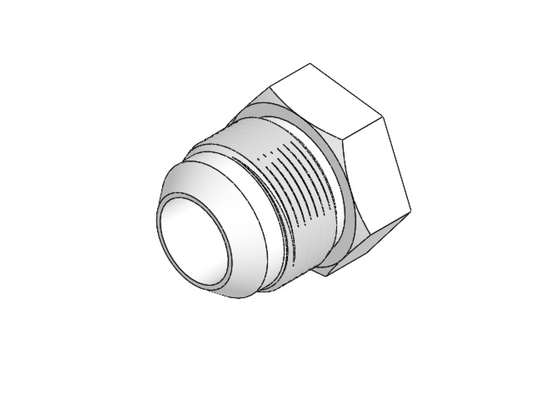 -12 AN male plug, SOLIDWORKS render