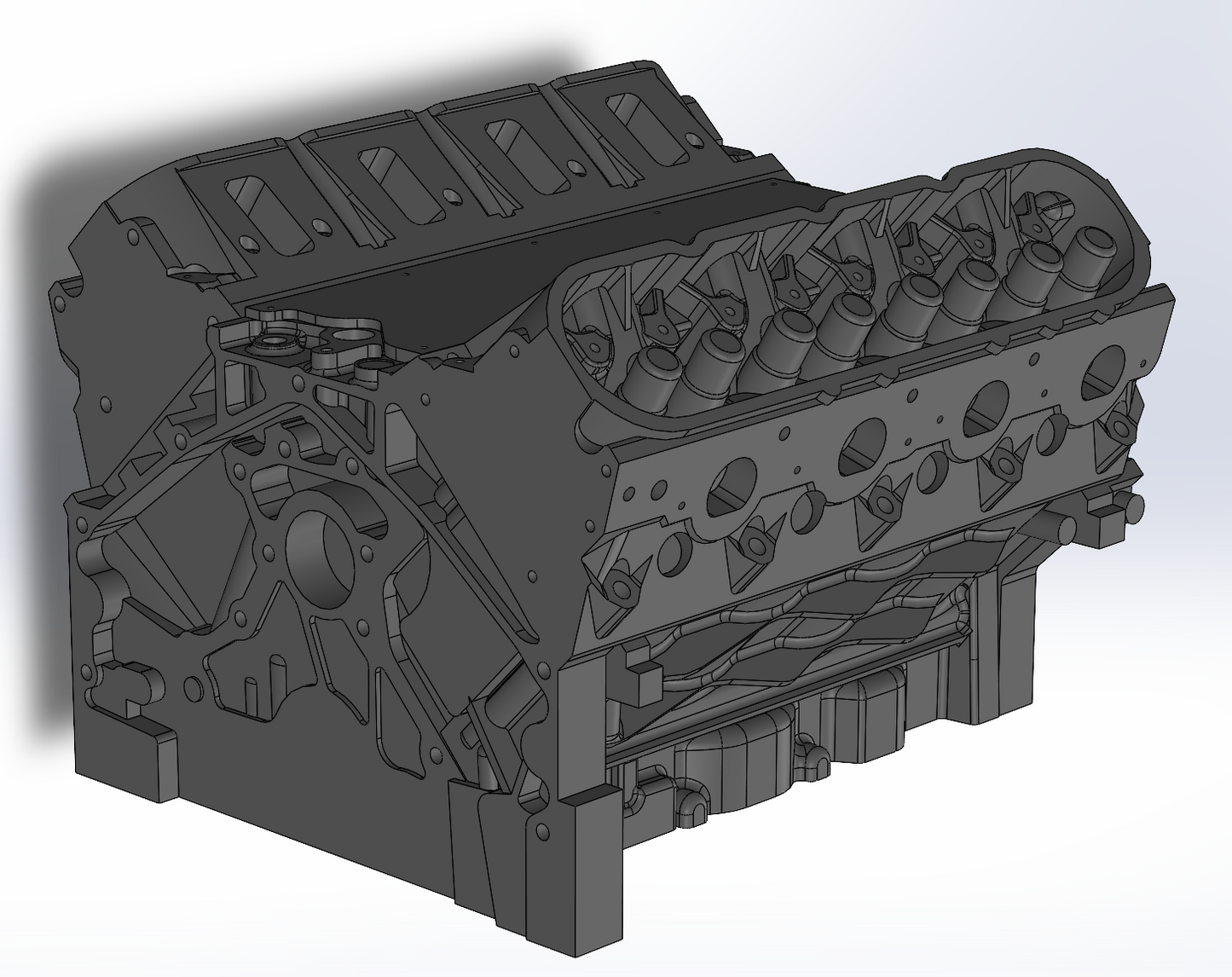 LS3 Engine Block & Heads 3D Model - STEP & STL Files for 3D Printing and Digital Mockup