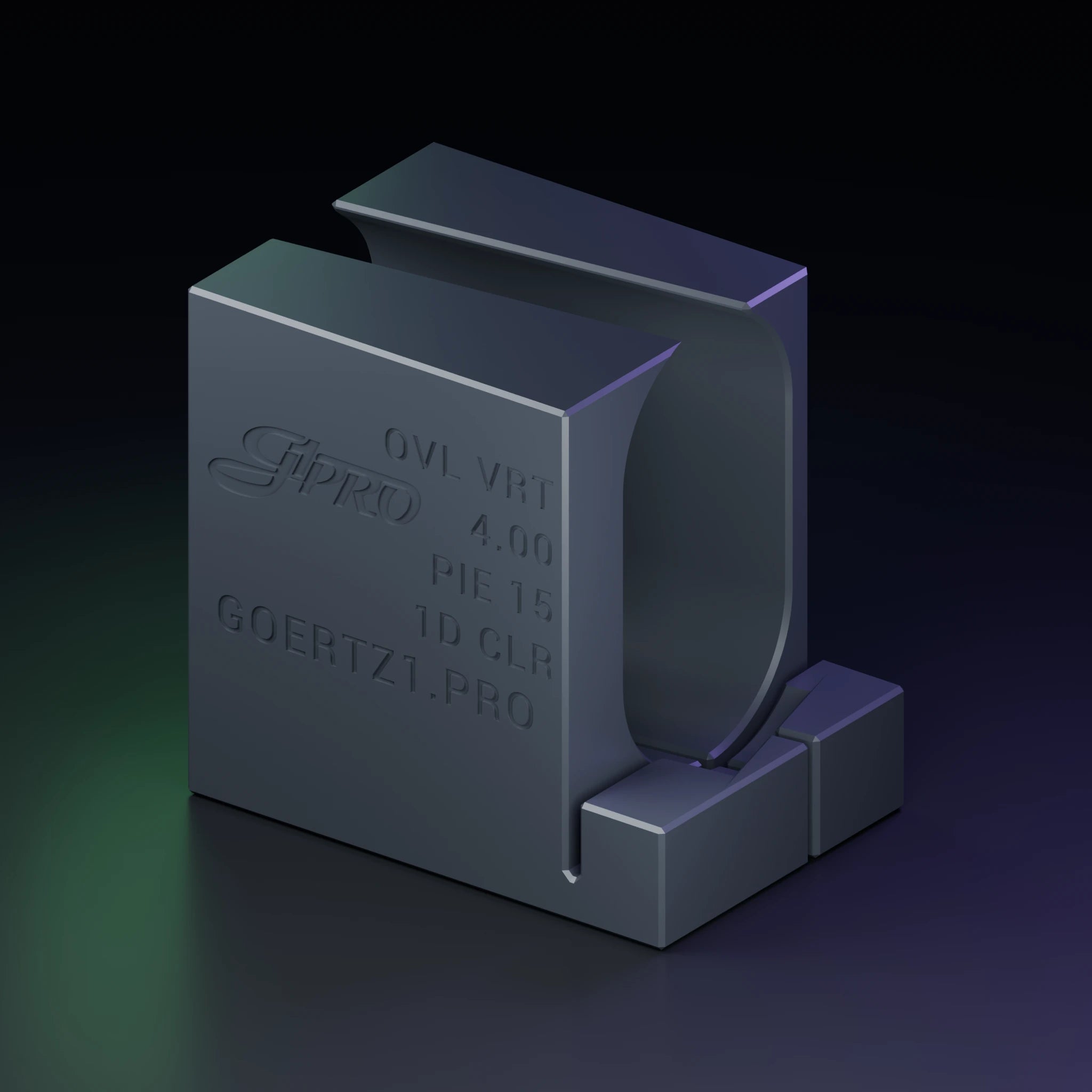 Oval Tube Pie Cut Jig 15 Degree — 2.5" 3" 4" Horizontal & Vertical — Oval Exhaust Template | STL Digital Download — product preview